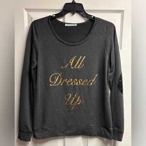 Maurices Sweater W/ Sequin Elbow Patches Size XL